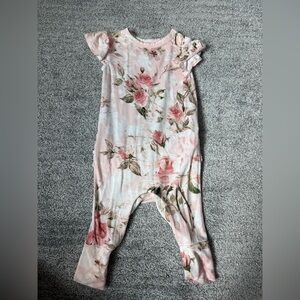 Posh peanut Floral Pink Kids Romper